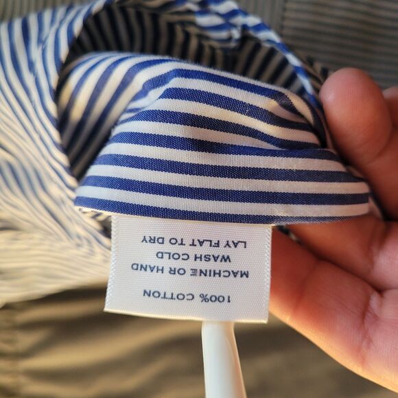 Cavan & Co Womens Shirt Size Medium Blue Stripe Long Sleeve Button Pocket Usa - Picture 4 of 5